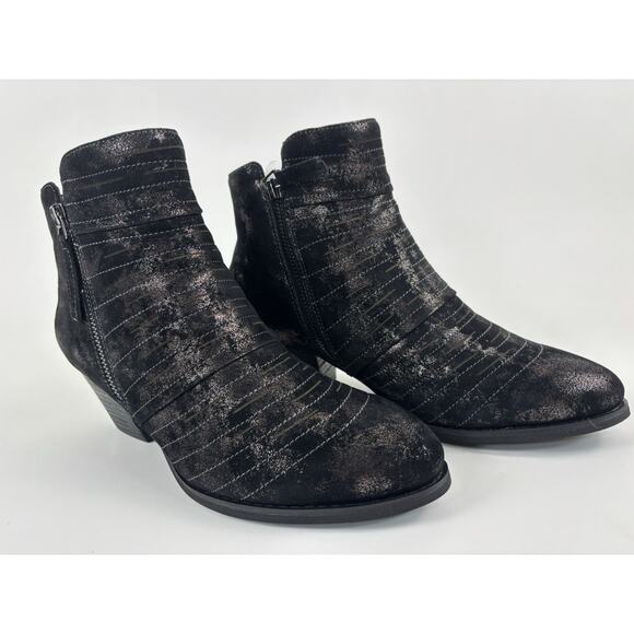 David Tate Bellview Women's Suede Low heel Boot Booties Size 7.5 Wide Width - Picture 12 of 12